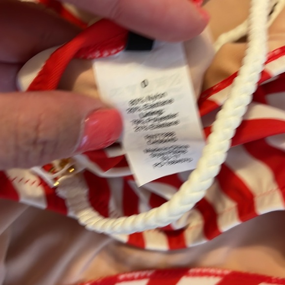 J crew one piece striped bathing suit size 0 - Picture 4 of 5